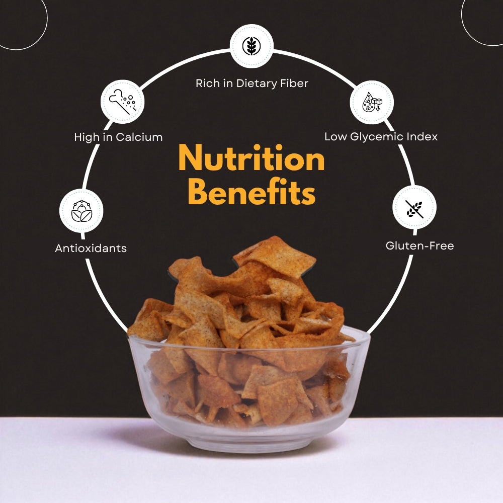 Buy SNAAQZ Roasted Ragi Chips Masala Flavor 150g Online – Gluten Free Snack