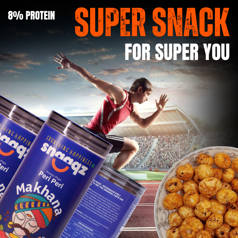 SNAAQZ Peri Peri Makhana 70g – Healthy Roasted Spicy Lotus Seeds Snack