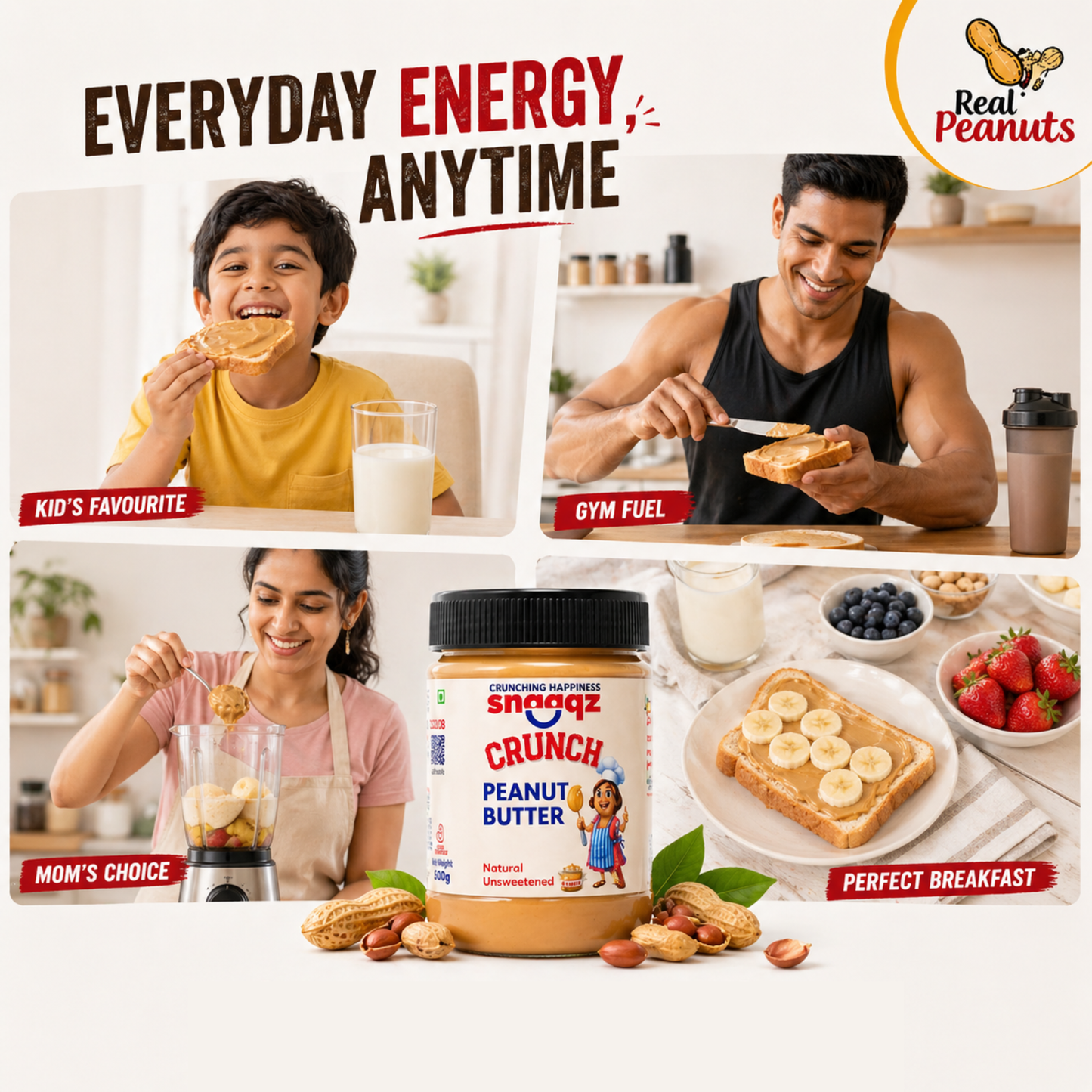 Natural Crunchy Peanut Butter 500gm