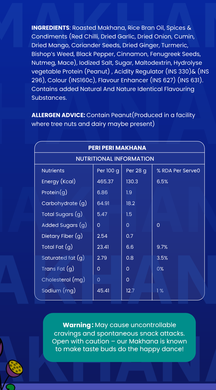 Snaaqz peri peri makhana healthy snack