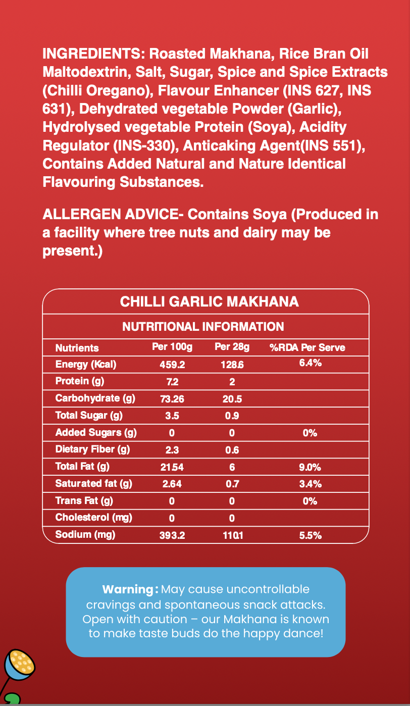 Chilly Garlic Makhana 70g