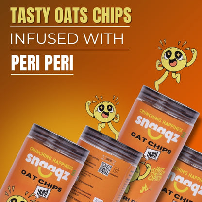 SNAAQZ Healthy Oats Chips 150g Peri Peri – Guilt Free Spicy Crunchy Snack