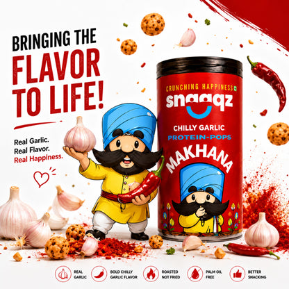 SNAAQZ Chilly Garlic Makhana | 70 gms