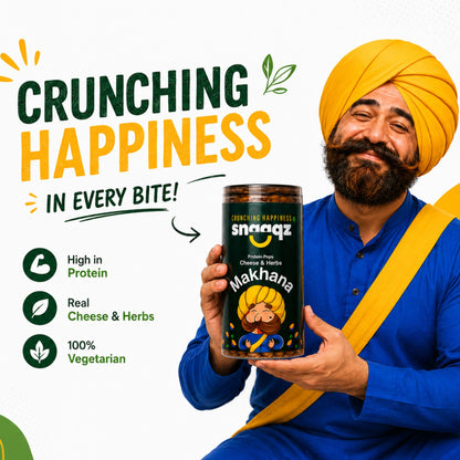 SNAAQZ Cheese & Herbs Makhana | 70 gms