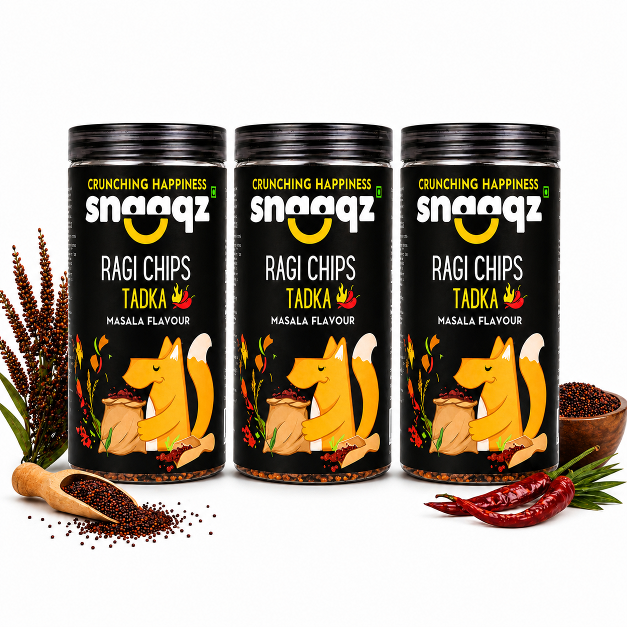 SNAAQZ Ragi Masala Chips | 150 gms