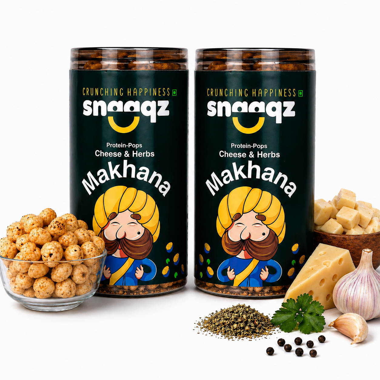 SNAAQZ Cheese & Herbs Makhana | 70 gms