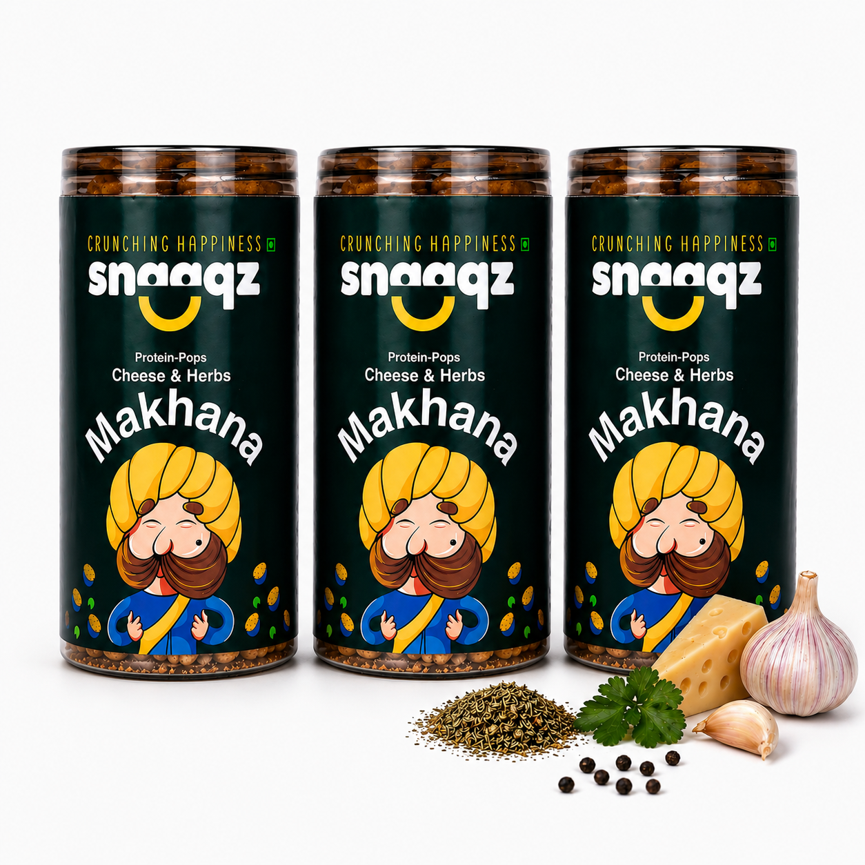 SNAAQZ Cheese & Herbs Makhana | 70 gms