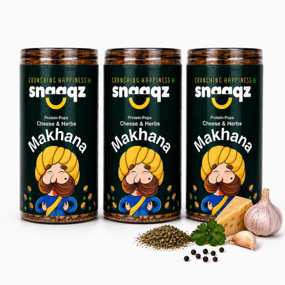 SNAAQZ Cheese & Herbs Makhana | 70 gms