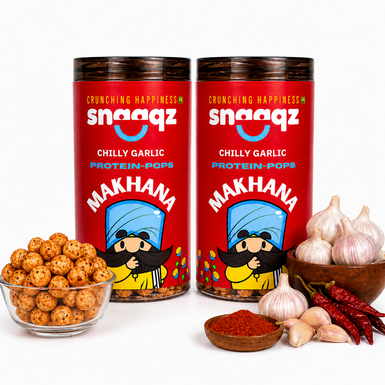SNAAQZ Chilly Garlic Makhana | 70 gms