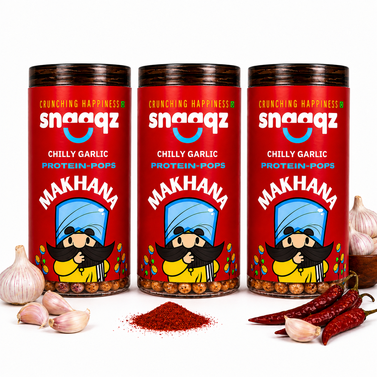 SNAAQZ Chilly Garlic Makhana | 70 gms