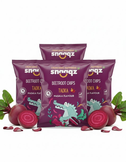 Masala Beetroot Chips (Pack of 4 x 70g) | Crunchy,  Vegetable Snacks | Gluten-Free & Vegan