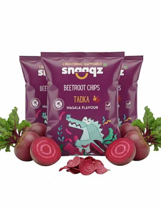 Masala Beetroot Chips (Pack of 3 x 70g) | Crunchy,  Vegetable Snacks | Gluten-Free & Vegan