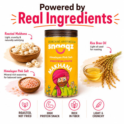 SNAAQZ Himalayan Pink Salt Makhana  | 70 gms