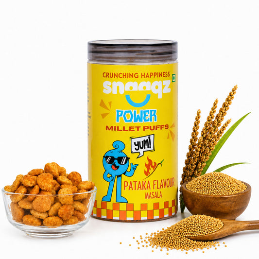 SNAAQZ Power Millet Puffs – Patakha Masala | 120 gms