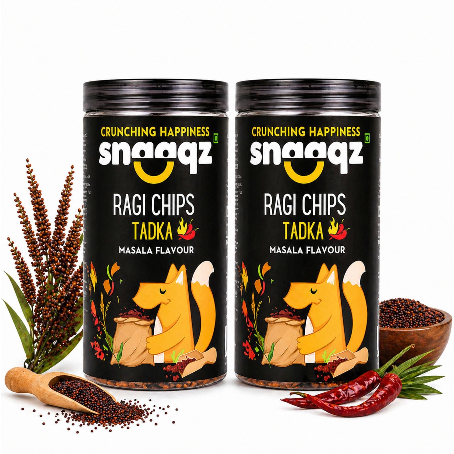 SNAAQZ Ragi Masala Chips | 150 gms