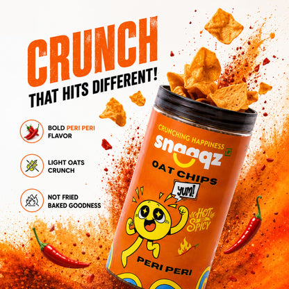 SNAAQZ Peri Peri Oat Chips| 150 gms