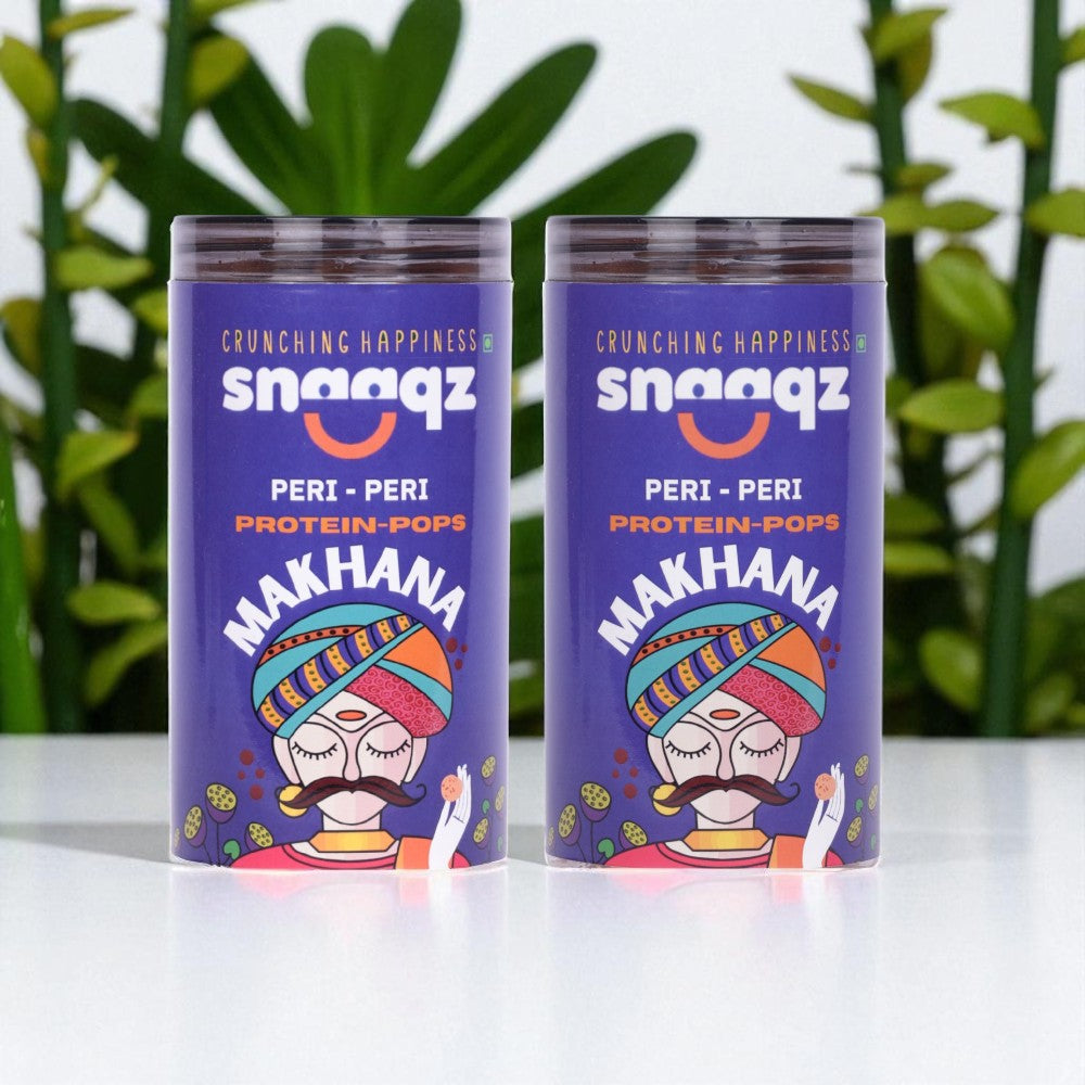 SNAAQZ Peri Peri Makhana 70g – Healthy Roasted Spicy Lotus Seeds Snack