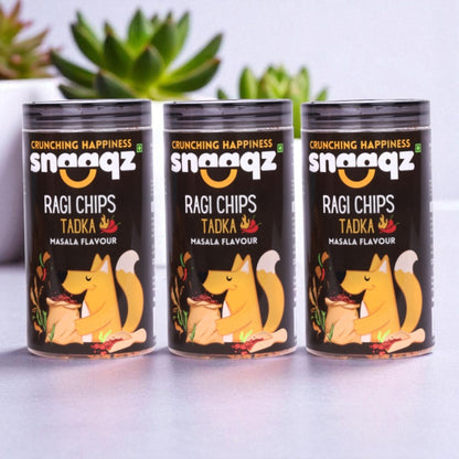 SNAAQZ Ragi Masala Chips 150g – Healthy Millet Based Crunchy Snack Pack