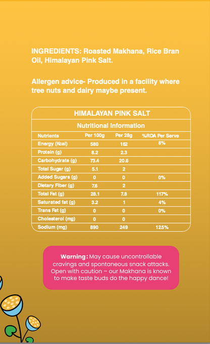 Snaaqz Makhana Protein-Pops – Himalayan Pink Salt (70g)