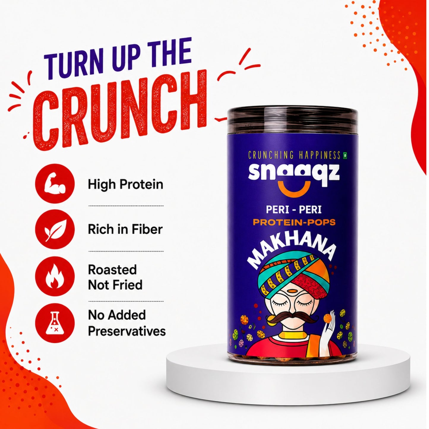 SNAAQZ Peri Peri Makhana | 70 gms