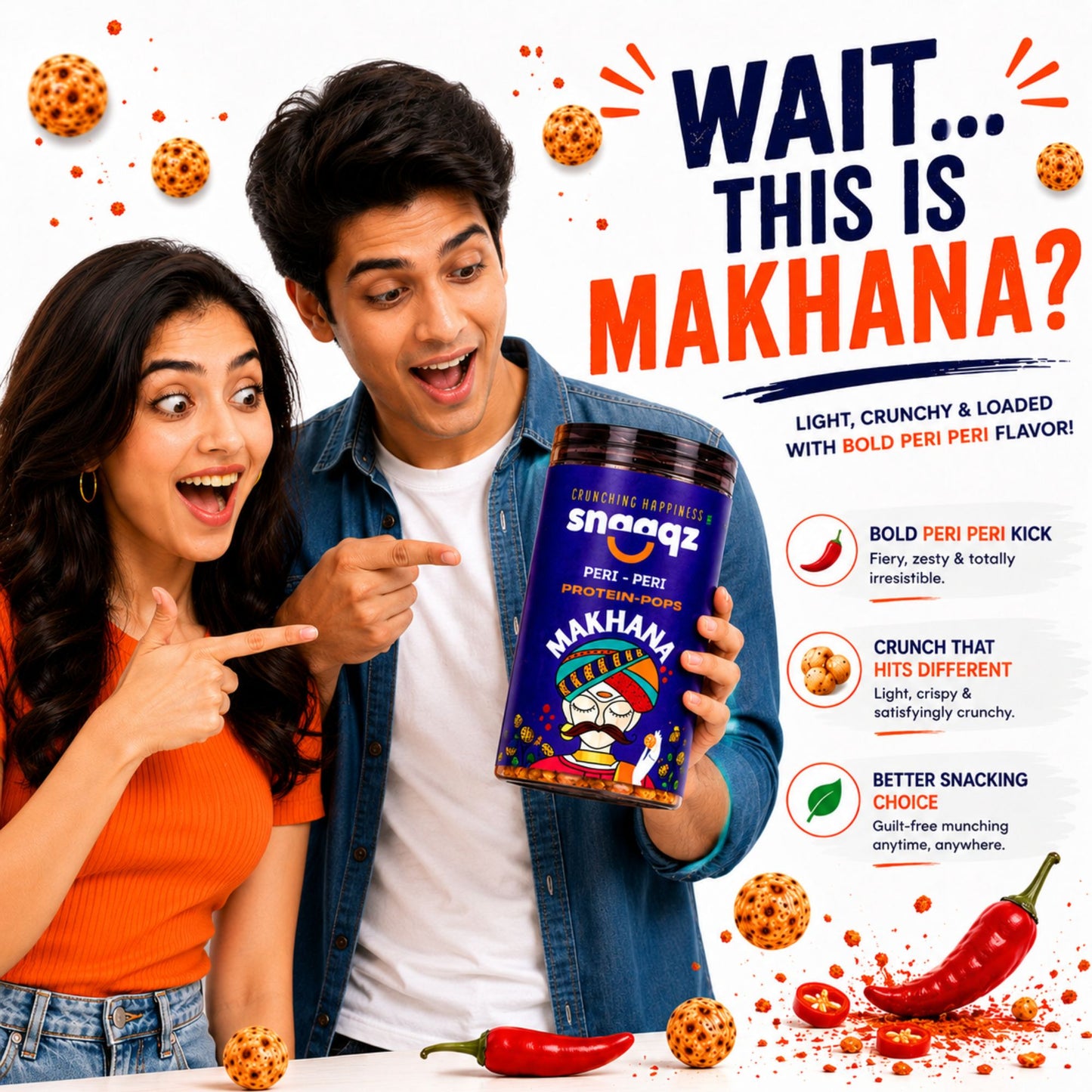 SNAAQZ Peri Peri Makhana | 70 gms